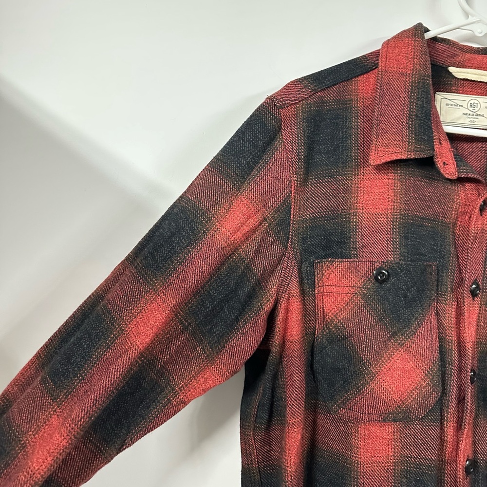 RGT Rogue Territory Shirt Mens XL Red Black Plaid Flannel Outdoors USA - Picture 4 of 8